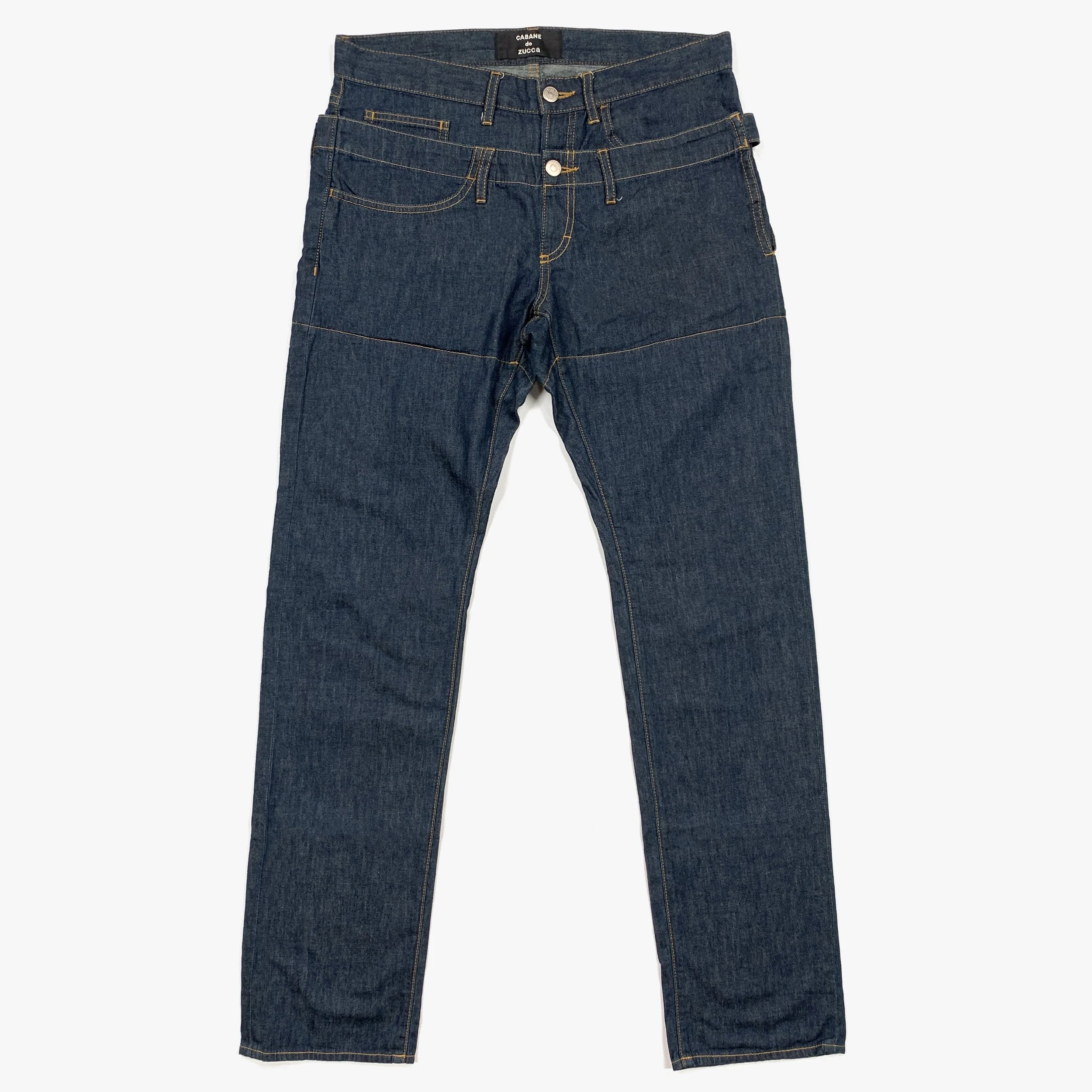 カバンドズッカ デニム ダブルウエスト 変形 Gimmick　DENIM　Y2K カバンドズッカ デニム ダブルウエスト 変形 Gimmick DENIM Y2K